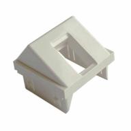 Plastron RJ45 incliné 45x45 1 port Nu blanc pour embase UPTEC
