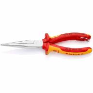 Pince demi-ronde droite KNIPEX antichute - Longueur 200mm - Isolée 1000V