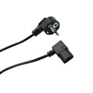 Cordon secteur 2P+T coudé / C13 coudé - 2m