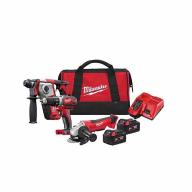 Tripack Premium MILWAUKEE perfo perceuse meuleuse 18V 2x5Ah + sac - V2