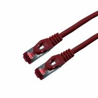 Cordon RJ45 CAT6A SSTP LSZH rouge Snagless avec fiche de test Lg 25m