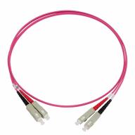 Cordon optique DX LC/UPC-LC/UPC OM4 - Ø2,0mm - Magenta - Lg 2,0m