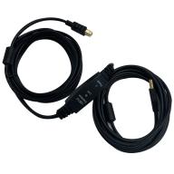 Cordon USB 2.0A-B M/M amplifié avec ferrites - 5m