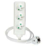 Multiprise 2P+T 3 prises blanc Lg 1,5m