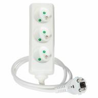 Multiprise 2P+T.3 prises blanc Lg 1, 5m