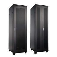 UPTEC - Baie 19" 26U 800x800 portes AV perforée AR double perf