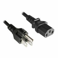Cordon secteur américain 2P – Longueur 1,8 m – NEMA / IEC C7