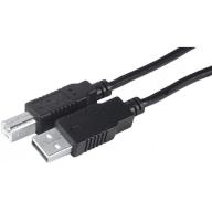 Cordon USB 2.0A-B M/M - AWG28/24 - noir - 5m