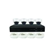 UPTEC VIEW - Pack vidéosurveillance IP 4 dômes 5 MP avec NVR PoE 1 To