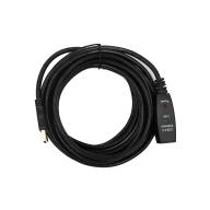 Rallonge amplifiée USB2.0 AA M/F - 5m (option alim secteur possible)