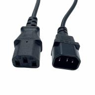 Rallonge secteur PC C13/C14 noir Lg 1, 8m - Accessoire réseau professionnel