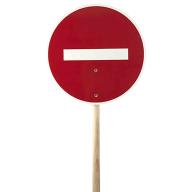 Panneau temporaire K10A 320 Classe1 ''Recto-verso'' plastique et bois