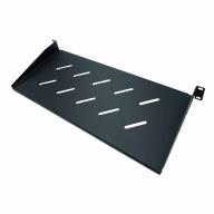 Étagère 19" 1U noire - Profondeur 200mm - Charge 20Kg - Infrastructure 19 pouces professionnelle