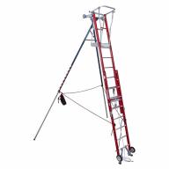 Échelle avec plateforme de travail fibre Aérostep AUDINNOV - Hauteur 3,8 m