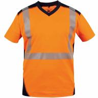 Tee-shirt haute visibilité MC orange/bleu marine Cl.2 T2S T.M