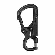 Mousqueton EASHOOK OPEN noir pour longe PETZL