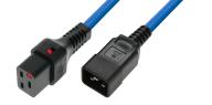 IEC Lock - Rallonge secteur C19/C20 - 1m Bleu