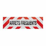 Bandeau balisage VL "arrêts fréquents" adhésif Cl.A 50x15cm T2S