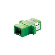 Raccord simplex SC/APC monomode avec clip avec patte
