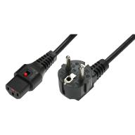 IEC LOCK - Cordon secteur 2P+T FR/C13 - 2m noir
