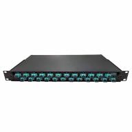 Tiroir 19" coulissant 1U 24 SCU SX monomode équipé de 6 traversées SCA SX