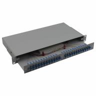 Tiroir 19" coulissant 1U 36FO LC/UPC G.657A2 Couleurs - Assemblé