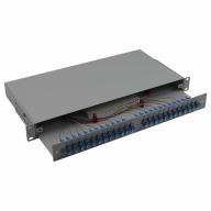 Tiroir 19" coulissant 1U 36FO LC/UPC G.657A2 Couleurs - Assemblé