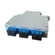 HSD - Boîtier optique Rail DIN 6T SC DX OS2 équipé de 6T SC DX & 12P