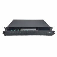 Tiroir 19" coulissant 1U 12 SCU DX OM4 équipé de 6 traversées SCU DX 12 pigtails