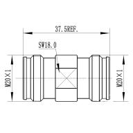 Transition 4.3/10" femelle - 4.3/10" femelle