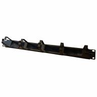 Panneau 19" 1U balai passe câble et 5 anneaux