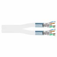 Câble Ethernet RJ45 CAT6A F/FTP 2x4paires AWG23 Dca LSZH 500MHz PoE Blanc/T.500m