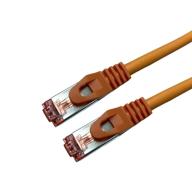 Cat 6a SSTP LSOH ORANGE Snagless avec fiche de test - 0.20m