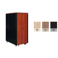 UPTEC v2 Baie insono. 32U L750 P1130 H1666 finit bois 6 vent. Cherry - Infrastructure 19 pouces professionnelle