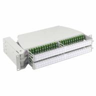 Tiroir 19" pivotant modulaire 2U 96FO SC/APC G.657A2 ouv gauche