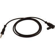 Cordon banane droit / coudé 4mm noir