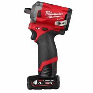 Boulonneuse compacte MILWAUKEE sans fil M12 FIWF12-0 avec 1x4Ah et 1x2Ah