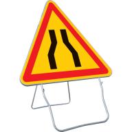 Panneau temp AK3 700 Cl.1 "Chaussée rétrécie" + PL