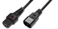 IEC Lock - Rallonge secteur C13/C14 - 0.5m Noir