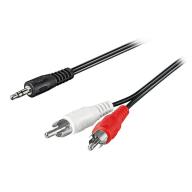 Cordon audio stéréo Jack 3.5 M/2 x RCA M - 15m - blindé - Accessoire réseau professionnel