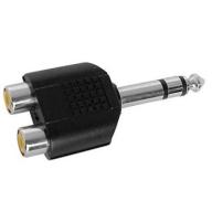 Adaptateur stéréo 2 x RCA F/Jack 6, 35m - Connectique réseau B2B