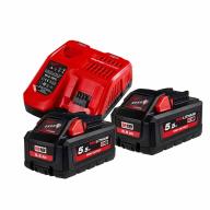 Kit 2 Batteries MILWAUKEE Hight Output 18 V 5,5 Ah + chargeur rapide
