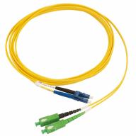 Jarretière optique DX LC/UPC-SC/APC G.657A2 Ø2,0mm Jaune Lg 2,0m
