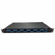 Tiroir 19" coulissant 1U 12 SCU DX multimode éq. 3 traversées SCU DX