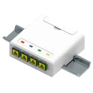 Boitier PTO équipé 4 traversées SC APC simplex à fixer sur RAIL DIN