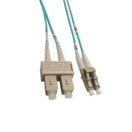 Cordon fibre optique duplex multimode 50/125 SC/LC - OM3 - 30 m