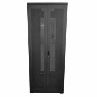 Baie Réseau 19" 42U 800x1000 portes AV & AR double perforées noir