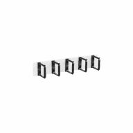 Guide câbles horizontal avec 5 anneaux 65mm 1U - plastique
