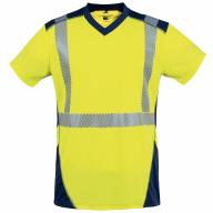 Tee-shirt haute visibilité MC jaune/bleu marine taille XL