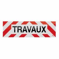 Bandeau balisage VL "travaux" adhésif Cl.A 50x15cm T2S